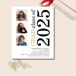 Budget 3 foto Bold 2024 Wit Afstuderen Invite