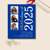 Budget 3 foto Bold 2025 Blauw Afstuderen Uitnodige