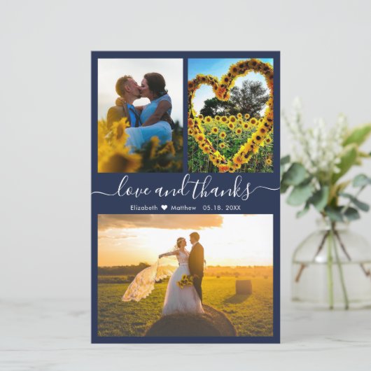 Budget 3 Foto Collage Navy Weddenschap Hartelijk d (Staand voorkant)