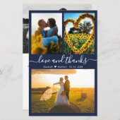 Budget 3 Foto Collage Navy Weddenschap Hartelijk d (Voorkant / Achterkant)