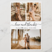 Budget 3 Foto Collage Weddenschap Bedankt Flyer (Voorkant)