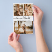 Budget 3 Foto Collage Weddenschap Bedankt Flyer (Hand)