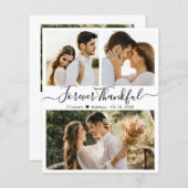 Budget 3 Foto Collage Weddenschap Bedankt Flyer (Voorkant / Achterkant)