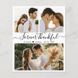 Budget 3 Foto Collage Weddenschap Bedankt Flyer