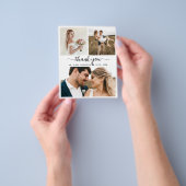 Budget 3 Foto Collage Weddenschap Bedankt Flyer (Hand)