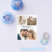 Budget 3 Foto Collage Weddenschap Bedankt Flyer (Enkel)