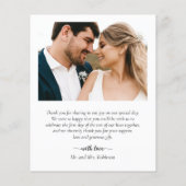 Budget 3 Foto Collage Weddenschap Bedankt Flyer (Achterkant)