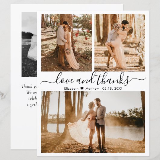 Budget 3 Foto Collage Weddenschap Hartelijk dank (Voorkant / Achterkant)