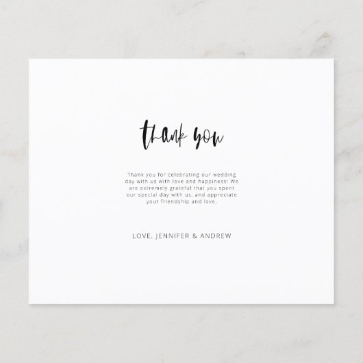 Budget 3 Foto minimalistisch huwelijk Hartelijk da (Achterkant)