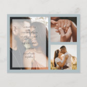 Budget 3 Foto Sla onze datum bruiloft aankondiging (Achterkant)