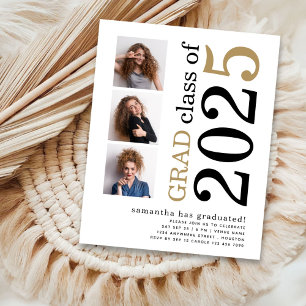 Budget 3 foto Zwart Goud 2025 Afstuderen Uitnodige