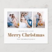 BUDGET 3 Foto's Familie Nieuwsbrief Kerst Kaart (Voorkant)
