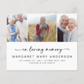 BUDGET 3 Foto's Funeral Sympathie Hartelijk dank (Voorkant)