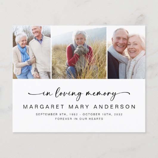 BUDGET 3 Foto's Funeral Sympathie Hartelijk dank (Voorkant)