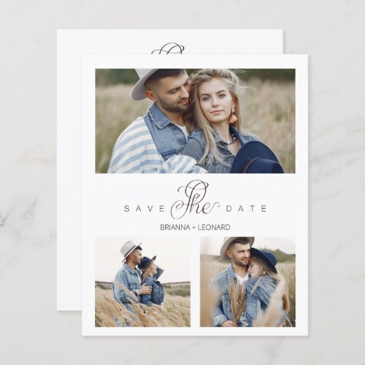 Budget 3 Foto's Koppel eenvoudig elingenscript (Voorkant / Achterkant)