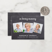 Budget 3 Fotosympathie Funeral Dank u Notitiekaartje (Voorkant / Achterkant in situ)