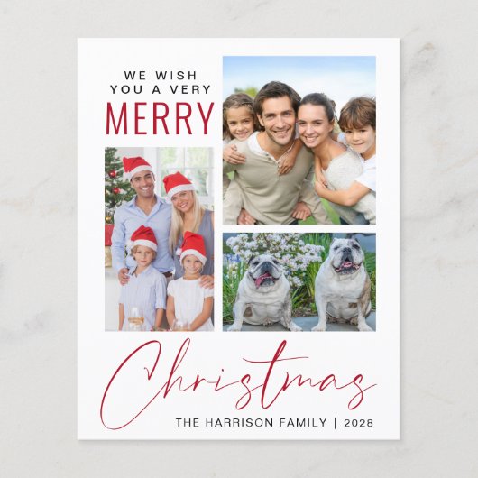 Budget 3 Kaart voor feestdag met feestdag met fees (Voorkant)