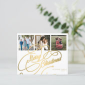 Budget 3 Kaart voor kerstfeestdag met fotocollage (Staand voorkant)