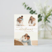 Budget 3 Kerstfeestdag met fotocollage Feestdagenkaart (Staand voorkant)