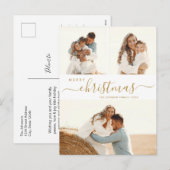Budget 3 Kerstfeestdag met fotocollage Feestdagenkaart (Voorkant / Achterkant)