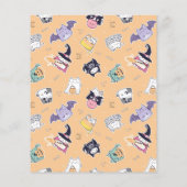 Budget 3 Kleine Heksen Trick or treat Uitnodiging (Achterkant)