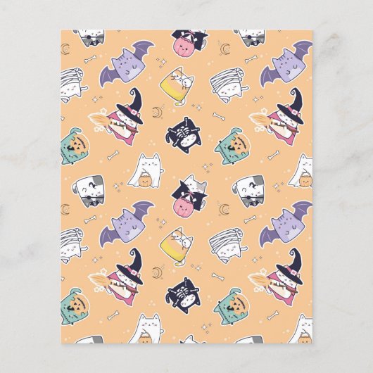 Budget 3 Kleine Heksen Trick or treat Uitnodiging (Achterkant)