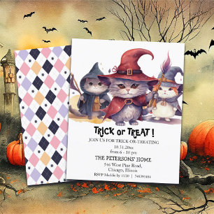 Budget 3 Kleine Heksen Trick or treat Uitnodiging