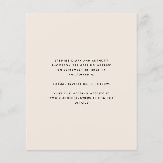 Budget 3-Photo Arch Beige Bewaar de datum (Achterkant)