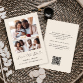 Budget 3-Photo Collage Beige Bewaar de datum