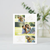 Budget 3 Photos Trendy Collage Wedding Minimalist (Staand voorkant)