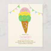 Budget 3 Scoops van Leuke 3e Verjaardagsfeest (Voorkant)