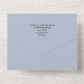 BUDGET 3in1 Bourgogne zonnebloemen Brouwen RSVP All In One Uitnodiging (Achterkant)