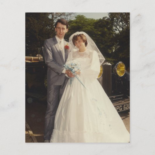 Budget 40e Jubileum Ruby Floral Foto Uitnodigen (Achterkant)