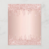 Budget 40e verjaardag roos gouden foto-uitnodiging (Achterkant)