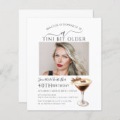 BUDGET 40e verjaardagsfeestje Foto Martini Uitnodi (Voorkant / Achterkant)