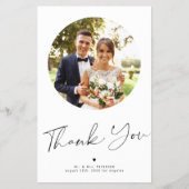 Budget 4 foto-collage bruiloft bedankt flyer (Voorkant)
