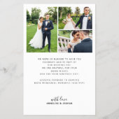 Budget 4 foto-collage bruiloft bedankt flyer (Achterkant)