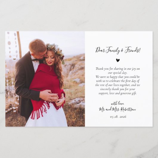Budget 4 Foto Collage Weddenschap Hartelijk dank (Achterkant)