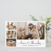 Budget 4 Foto Collage Weddenschap Hartelijk dank (Staand voorkant)