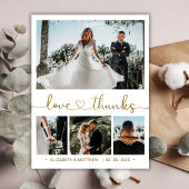 Budget 4 Foto Collage Wedding Dank u Briefkaart