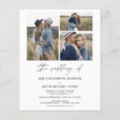 Budget 4 Foto Elegant Modern Wedding Flyer (Achterkant)