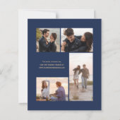 Budget 4 Foto Goud Glitter Marine Save the Date (Achterkant)