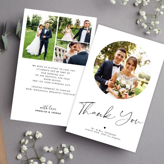 Budget 4 foto kalligrafie bruiloft bedankt