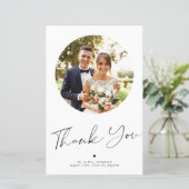 Budget 4 foto kalligrafie bruiloft bedankt (Staand voorkant)