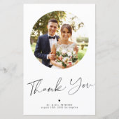 Budget 4 foto kalligrafie bruiloft bedankt (Voorkant)