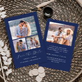 Budget 4-Foto Navy Blue Save the Date