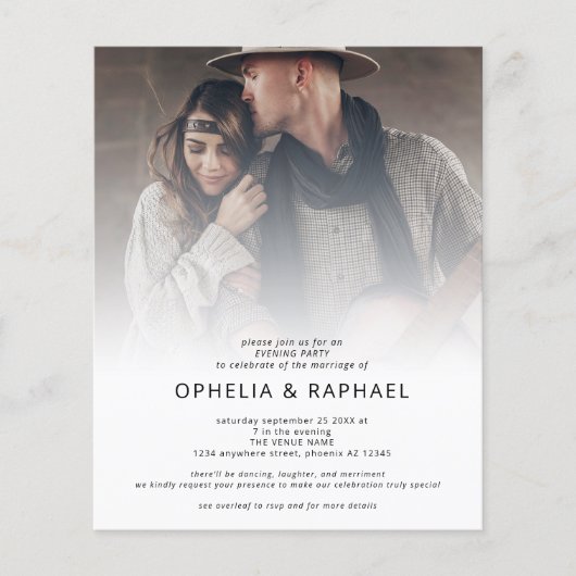 Budget 4 foto overlay QR Bohemian bruiloft avond (Voorkant)