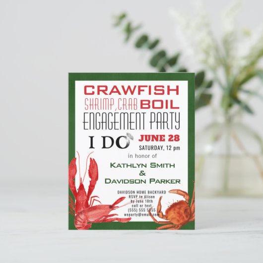 BUDGET 4 Foto Verloving Seafood Party nodigt uit (Staand voorkant)
