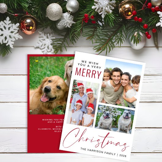Budget 4 Foto Vrolijk Kerstvakantie Kaart