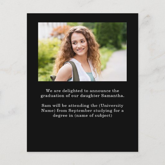 Budget 4 foto Wit Goud 2025 Afstuderen Aankondigen (Achterkant)